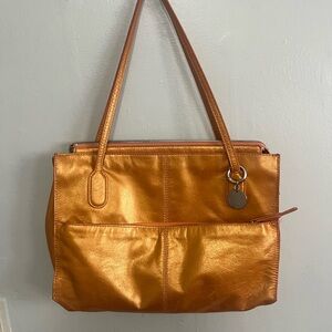Hobo Orange Leather Purse
